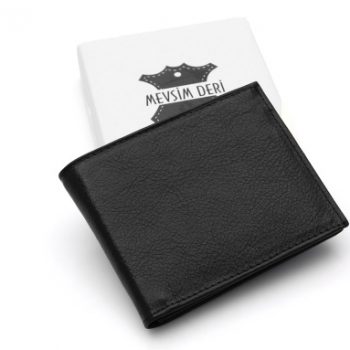 Mevsim Deri ® Casual Erkek Cüzdan Siyah Hakiki Deri 0801