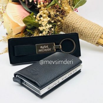 İsme özel Mekanizmalı kartlık/Cüzdan & Anahtarlık